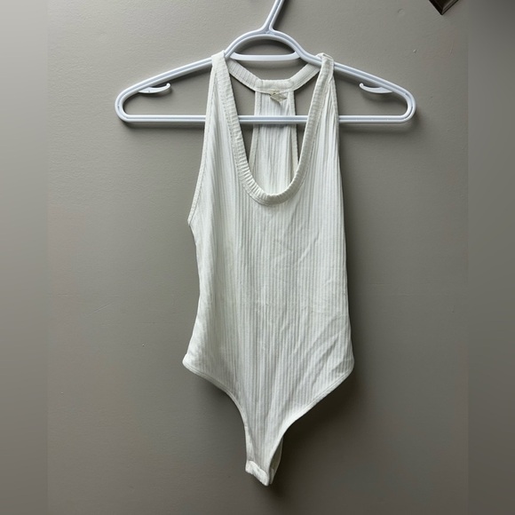 Free People Intimately White Ribbed Bodysuit - Picture 1 of 3